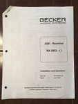 Becker Flugfunkwerk RA-3502 Adf Install And Operation Manual. Fixed Price $89.67.