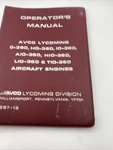 Avco Lycoming Operators Manual HO-360 AIO-360 HIO-360 TIO-360. Fixed Price $19.99.