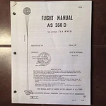 Aerospatiale AS-350D Flight Manual. Fixed Price $87.59.