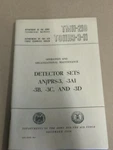 Detector Sets AN/PRS-3 3A1 Tm 11-210 Operators Manual Dated December 1956. Fixed Price $13.00.