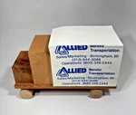 Promo Office Desk Paper Notepad Wood Truck For Allied Bendix Transportation. Fixed Price $18.00.