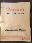Beechcraft D18S, D18C, D18CT Maintenance Manual. Fixed Price $131.41.