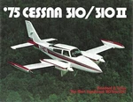 Aircraft Brochure - Cessna 310 Ii Standard Turbo 1975 2 Items (B773). Fixed Price $54.24.