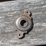 Vtg Steel Escutcheon Plate Bell Ringer Round Ornate Prop 2. Fixed Price $14.99.
