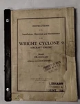 Wright Cyclone 9 Model GR-1820-G200 Installation Operation Maintenance Original. Fixed Price $40.25.
