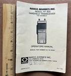 Vtg Narco Ht 800 Handheld Transceiver Operator's Manual July 1983 (03116-0620). Fixed Price $29.95.