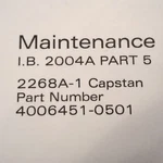 Bendix Capstan 2268A-1 Maintenance & Parts Manual. Fixed Price $97.60.