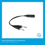 Helicopter U174 To Dual Twin Plug Adapter For Bose A20 Headset. Fixed Price $59.95.