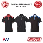 Simpson Racing Sonoma Performance Crew Shirt - Small Black/blue #39018SB. Fixed Price $47.30.