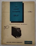 Collins Vhf Aircraft Transmitter 17L-7 Maintenance Manual-original. Fixed Price $17.25.