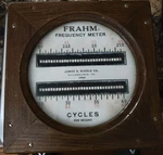 Antique James G. Biddle Frahm Frequency Meter Wood Case Electrical Test. Fixed Price $129.99.