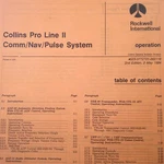 Collins Pro Line Ii Com, Nav & Pulse Systems Operators Manual. Fixed Price $37.17.
