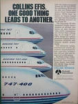 11/1986 Pub Rockwell Collins Avionics Efis Boeing 757 767 747-400 737-300 Ad. Fixed Price $11.79.