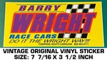 Barry Wright Race Cars - Vintage Original Vinyl Decal Sticker Racing. Fixed Price $9.48.