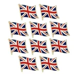 10 British Flag Pins 0.5" Lapel Uk Union Jack England Hat Tie Badge Lot Set. Fixed Price $11.95.
