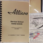 Allison Service School Hand Book ALD-SSH4 V-1710 Models "e" "f" Engines 1943. Fixed Price $135.00.