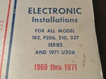 Factory Avionics Wiring Book 1969-1971 Cessna 182, P206, 210, 337 & U206. Fixed Price $141.60.