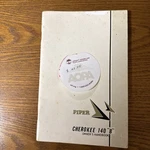 1968 Piper Cherokee Owner S Handbook PA-28-140 Original Manual. Fixed Price $19.00.