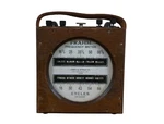 Rare Antique James G Biddle Frahm Frequency Meter Indicator Wood Leather Case. Fixed Price $222.00.