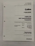 Collins 618M-3/3A Vhf Communication Transceiver Overhaul Manual/illustrated Part. Fixed Price $28.75.