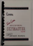 Cessna 1971 Model T337F Turbo-system Super Skymaster Owner's Manual-reproduction. Fixed Price $13.80.