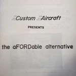 Custom Aircraft Ford 1600CC Escort Engine Conversion Handbook.. Fixed Price $83.45.