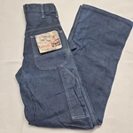 Vintage 70S Pointer Brand Jeans Mens Blue Carpenter Dark Denim New Deadstock Nos. Fixed Price $169.96.