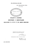 Pilots Notes Mustang Aeroplane Air Publication 2025A Allison V-1710 F.3R Aer... Fixed Price $23.75.