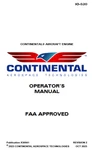 Continental IO-520 Operator Manual X30041 Oct 23 Digital Book Pdf. Fixed Price $200.00.
