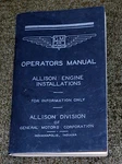 Vtg 1937 Gm Aviation Operators Manual Allison Engine Installations V-3420 Nm. Fixed Price $149.95.