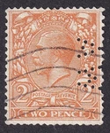 Great Britain King George V 1924-26 2D Watermark Sideways Used. Sg 421B 100. Fixed Price $10.00.