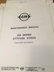 Aim, Bfgoodrich, Jet: Model 305 Series Attitude Gyro Maintenance Manual. Fixed Price $88.95.