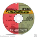 Surplus Radio Conversion Manuals, Old Time Repair And Service Cd C04. Fixed Price $10.95.