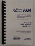 Beechcraft Bonanza Model F33A Pilots Operating Manual Oct. 3, 1975-REPRODUCTION. Fixed Price $25.30.