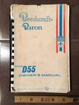 Beechcraft Baron, Model D55 Owner's Manual. Fixed Price $105.34.