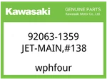 Kawasaki Oem Part 92063-1359 JET-MAIN,#138. Fixed Price $14.67.