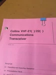 Collins VHF-21, VHF-22 Comm Install Manual. Fixed Price $101.06.