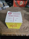 Vintage Nos Ohmite Ceramic Rheostat Model Ohms 1.00 Amp RJS50R. Fixed Price $9.99.