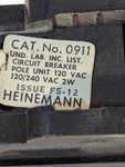 Lot Of 5 Heinemann 0911 Circuit Breakers, 20A, 120/240VAC, P. Fixed Price $29.99.
