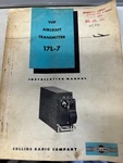 Collins 17L-7 Vhf Aircraft Transmitter Manual. Fixed Price $53.75.