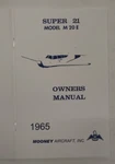 Mooney 1965 Super 21 Model M20E Owner's Manual-reproduction. Fixed Price $12.00.
