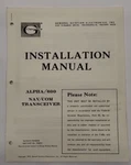Genave ALPHA/600 Nav/com Transceiver Installation Manual 1972-ORIGINAL. Fixed Price $13.80.