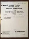 Bell 206L4T Engine Torque Control Service Instruction Manual. Fixed Price $89.97.