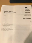 Collins 998E-1 Annunciator Adapter Service Parts Manual. Fixed Price $86.10.