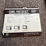 1975 Sams Photofact Folder Set No. 1487 Tv Receivers, Rca Panasonic Philco &more. Fixed Price $10.00.