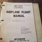 Mitsubishi MU-300 Diamond 1 Airplane Flight Manual. Fixed Price $129.93.