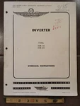 Bendix 1518-1-E & 1518-2-E Inverter Overhaul Manual. Fixed Price $73.92.