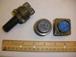 New MS3106A 20-3P (sr) With Bushing And MS3102A 20-3S Pin Mating Pair. Fixed Price $30.50.
