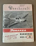 1948 Beechcraft Bonanza Handbook Model Published Ref # 35-590049-71 Rare. Fixed Price $84.55.