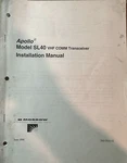 Iimorrow Apollo Model SL40 Vhf Comm Transceiver Installat Manual 560-0956-02(G1). Fixed Price $15.00.